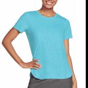 Sketchers Go Walk Short Sleeve active tee. Gorgeous turquoise blue. Oversized L